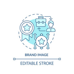 2D editable blue icon brand image concept, simple monochromatic isolated vector, C2C thin line illustration.