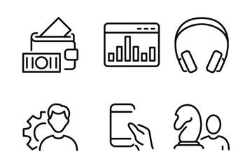 Icons set of Video conference