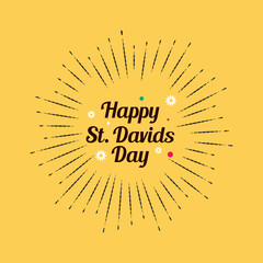 happy St. David's day - vector 