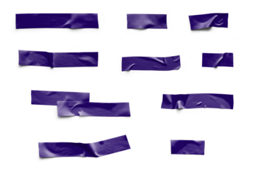 Realistic Purple Tape Collection Isolated Background