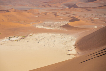 Vast Salt Pans of Sossusvlei - Majestic Panorama of Namibia's Natural Wonder