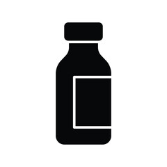 medicine bottle icon vector design template simple and clean