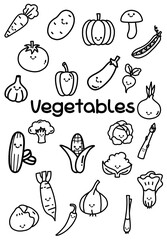 Vegetables doodle 