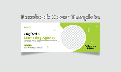 Digital marketing facebook cover web banner template creative corporate business marketing agency social media Facebook cover design