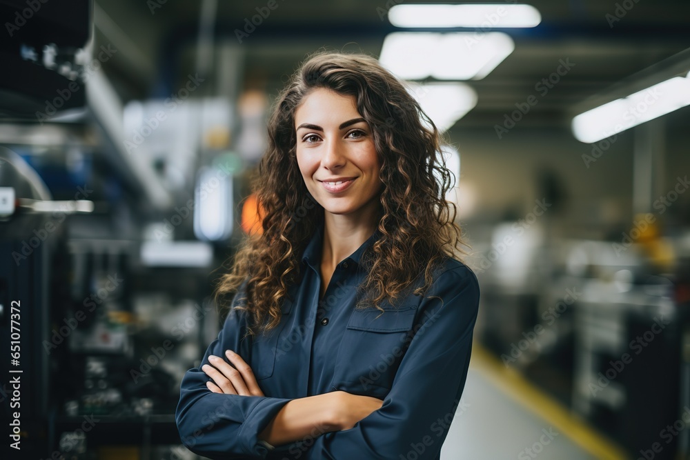 Aufkleber a project engineer talks to a female operator