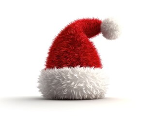 Obraz na płótnie Canvas Christmas hat on white background, generative ai.
