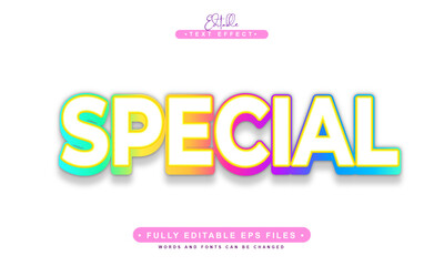 editable 3d special text effect.typhography logo