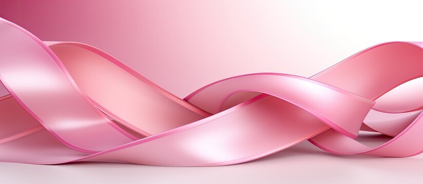 World cancer day symbol pink ribbon crossed © AkuAku