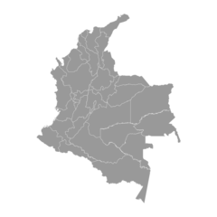Foto op Canvas Colombia map with administrative divisions. © Ruslan
