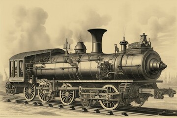 Fototapeta na wymiar depiction of an innovative locomotive. Generative AI