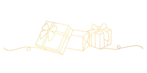 Fototapeta na wymiar gift box line art style. christmas element vector eps 10