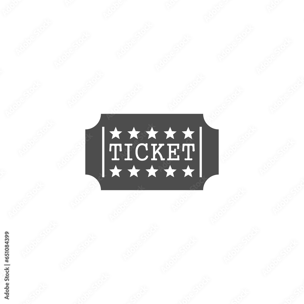 Sticker ticket icon isolated on transparent background