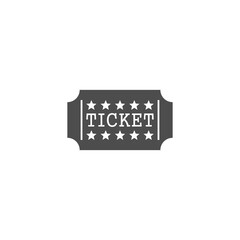 Ticket icon isolated on transparent background