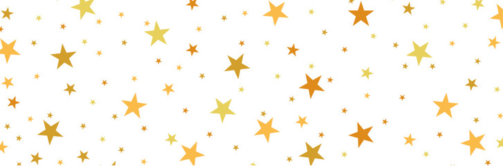 
Fond d'étoiles jaunes et dorées - Arrière-plan présentant des étoiles - Motifs festifs pour des fêtes de mariage, d'anniversaire ou Noël. Différentes tailles d'étoiles - Fond étoilé - Ciel d'étoiles - obrazy, fototapety, plakaty