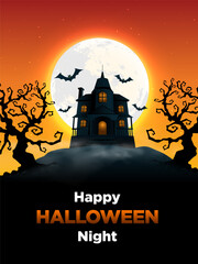 halloween, moon, night, house, castle, bat, holida