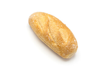 Baguette bread isolated on white background.