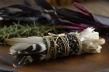 Smudging, cleansing, aromatherapy. Generative AI
