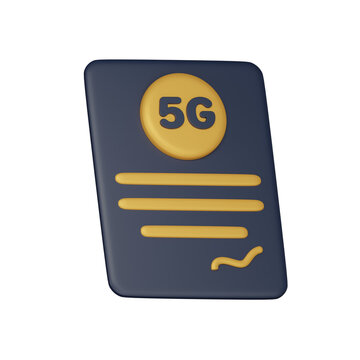 This is a 5G Internet Icon 3D Render illustration, high resolution file