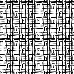Vector seamless hand-drawn pattern of arbitrary lines of the square. Stock illustration for backgrounds, textiles and packaging.