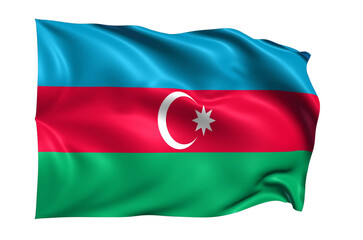 Azerbaijan Flag on transparent Background