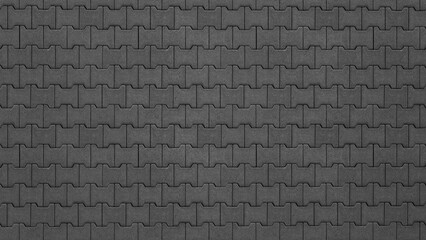 Gray Wavy Paving Slabs. Parquet Laying. Seamless Tileable Texture. rendering
