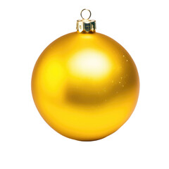 golden christmas ball isolated white background