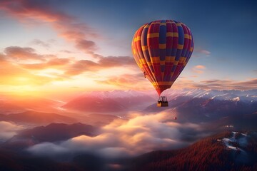 A breathtaking hot air balloon ride at sunrise.