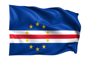 Obraz premium Cape Verde Flag on transparent Background