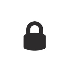 Lock Vector illustration isolated on white background.