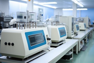A high-tech laboratory with advanced equipment.