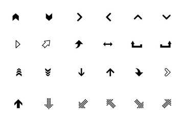 Vector illustration of arrow icons set