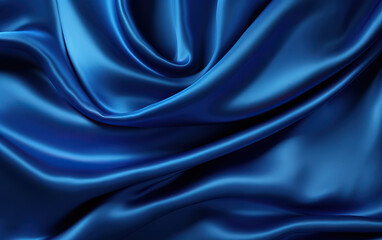 Fototapeta premium Royal blue luxury silk texture background