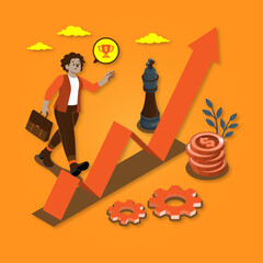 illustration of a person with money bag