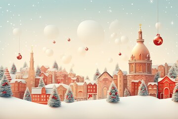 Enchanting Christmas celebrating background concept featuring a festive and magical scene