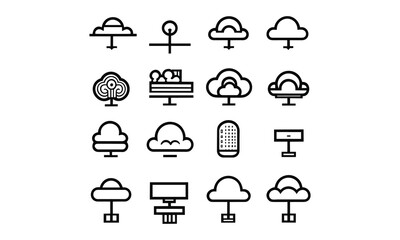 Cloud computing web icons