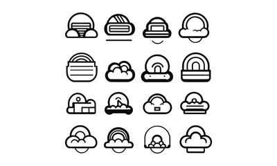 Cloud computing web icons