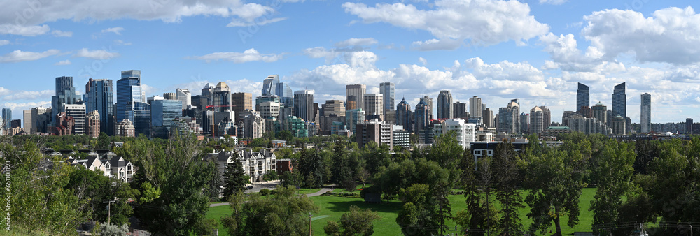 Wall mural Panorama Calgary. Calgary cityscape. Skyscrapers of Calgary