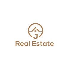 New J Real estate logo vector