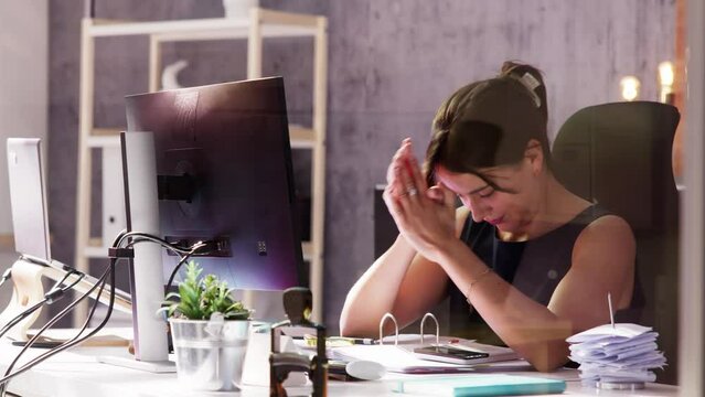 Ransomware Malware Attack. Hacked Business Computer