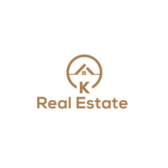 New K Real estate logo vector