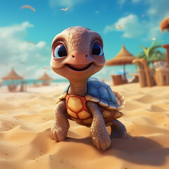 Cute turtle Generated AI