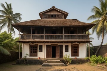 Fototapeta na wymiar Traditional coastal home in Maharashtra. Generative AI