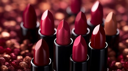 lipstick cosmetics decorative. - obrazy, fototapety, plakaty
