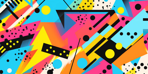 Fototapeta premium Retro Neo Pop Art background 