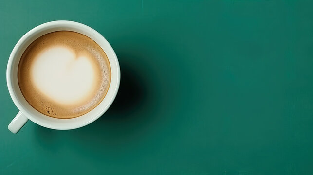 minimalistic coffee wallpaper with solid Background, empty copy space mock up