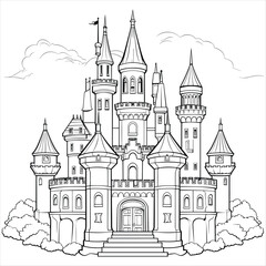 Royal castle coloring book for children © Mahmud Hasan Rashed