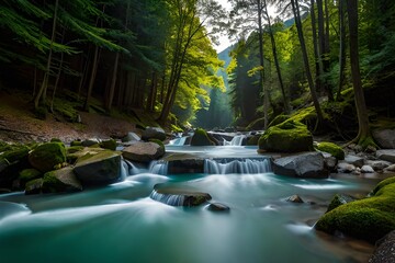Paint a word picture of a crystal-clear mountain stream