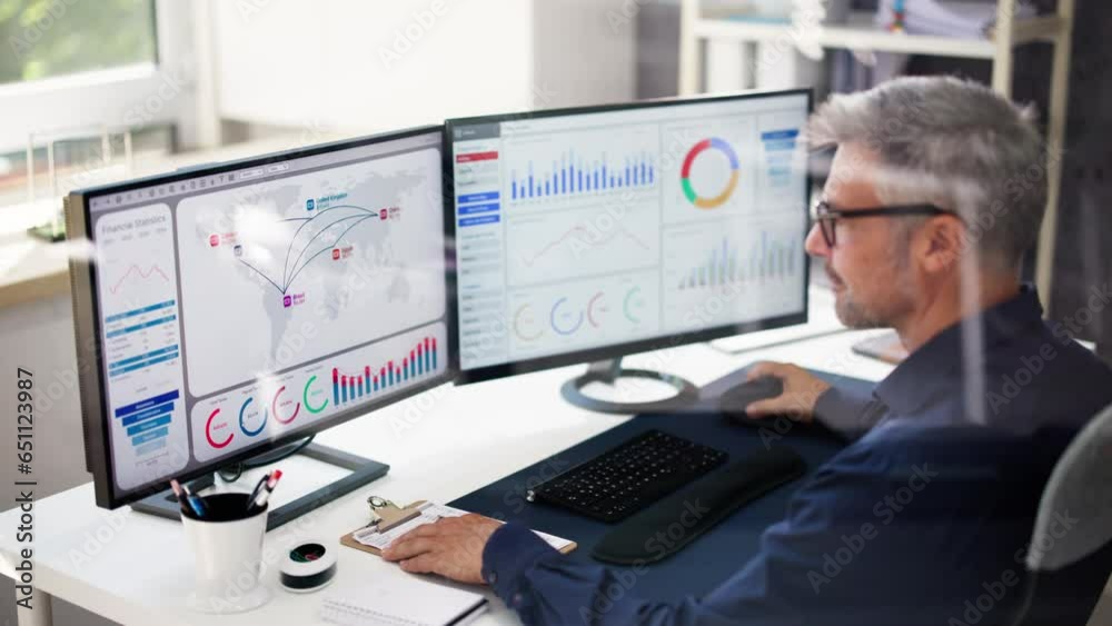Poster financial business analytics data dashboard