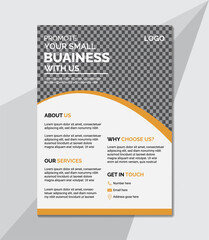 Simple and clean flyer design template. vector illustrator design.