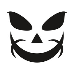 silhouette of halloween pumpkins faces